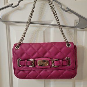 Michael Kors Hamilton Small Fuschia Quilted Leather Shoulder Bag